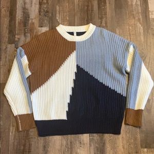 Comfy, color block sweater NWOT